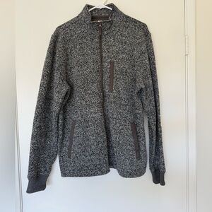 Faherty Charcoal Zip-Up Sweater